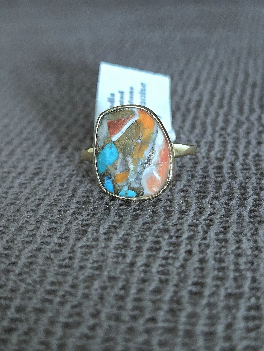 Shivam Misshapened Copper Turquoise Ring💍 - NWT